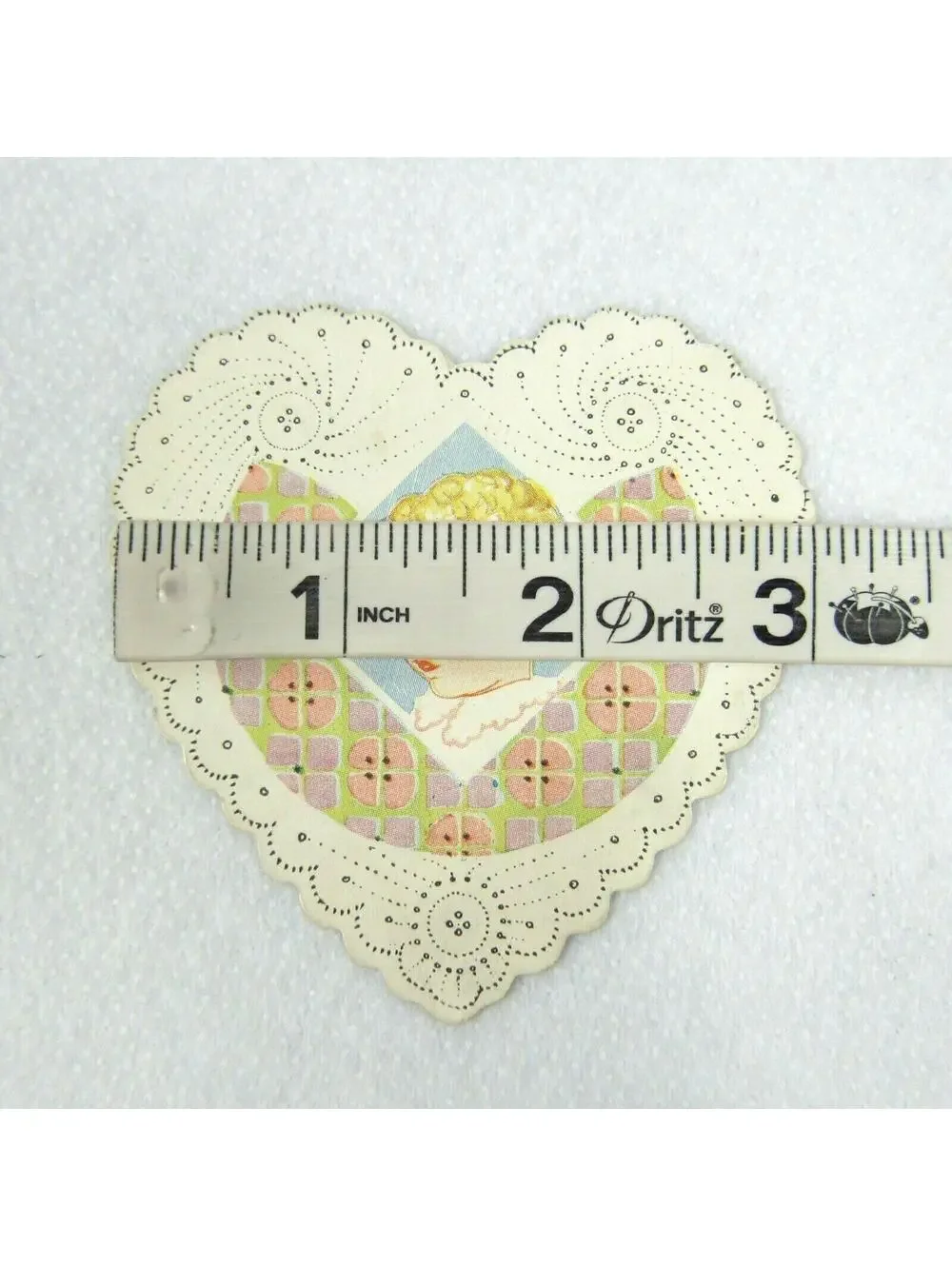 Vintage Valentine Card 1920s Cut-Out Heart Blonde Child Carrington Chicago USA